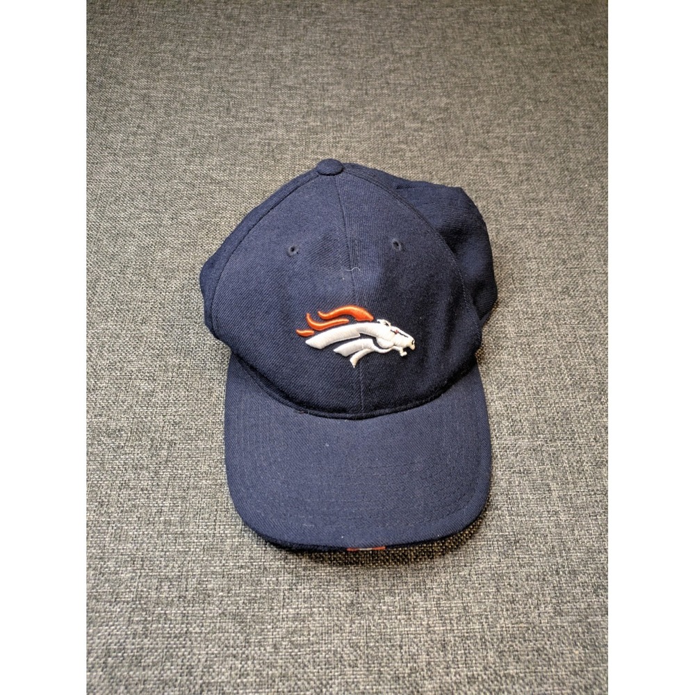 Vintage‎ Nike Team Denver Broncos Wool Fitted NFL Hat Blue Sports Cap Size 7 1/2